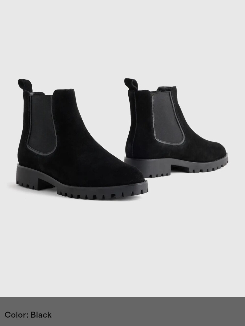 Italian Suede Lug Sole Chelsea Boot